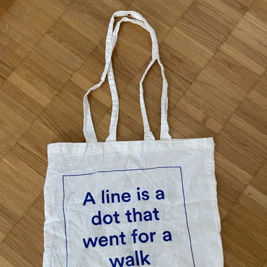 Borsa di Stoffa con Citazione di Paul Klee