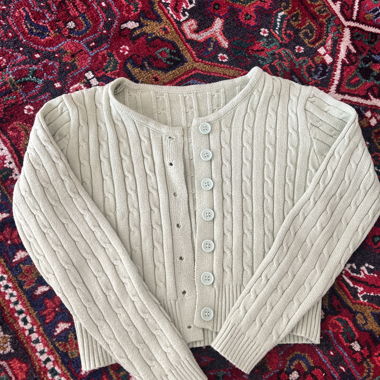 Veste en maille pistache