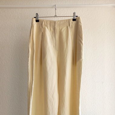 Oak & Fort cream linen cotton dress pants USA 2