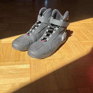 Black high motorcycle boots