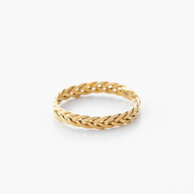 Ring „Braided“ vergoldet von yoshiki