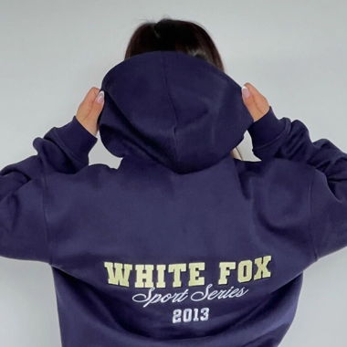 White Fox Power Move Oversized Hoodie Navy Gr.L/XL