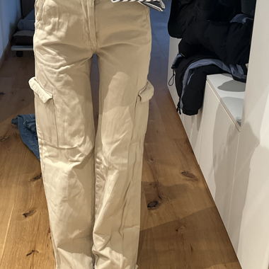 Cargo baggy taille haute