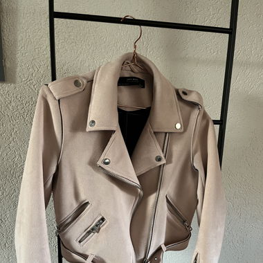 Wildlederjacke rosa Zara, Gr. S