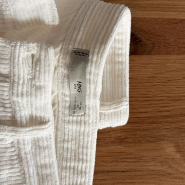 Pantalone bianco in velluto a coste di MNG