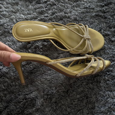 ZARA Sandals with Rhinestones