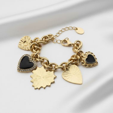 Bracelet-bijou en or – Cœur audacieux