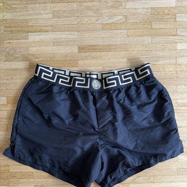 Versace Badeshorts, Gr 6 (L), Schwarz