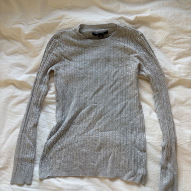 Pull en maille gris