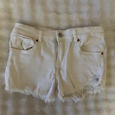 Shorts en denim vintage taille basse blancs