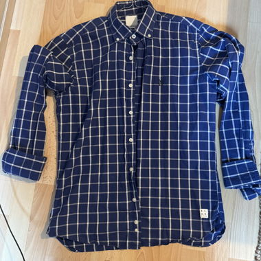 Camicia B.L.U.E. Sacoor blu a quadri – Taglia M