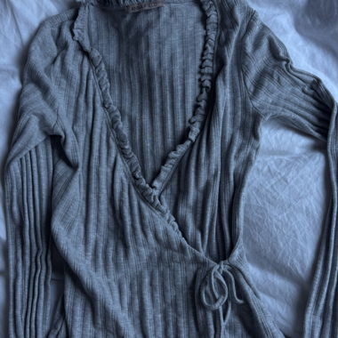 Anna Field Grey Wrap Top