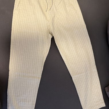 ZARA beige textured casual pants 