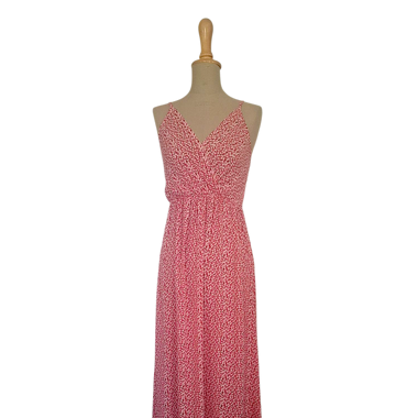 Red Floral Maxi Dress  Size M Spaghetti Straps