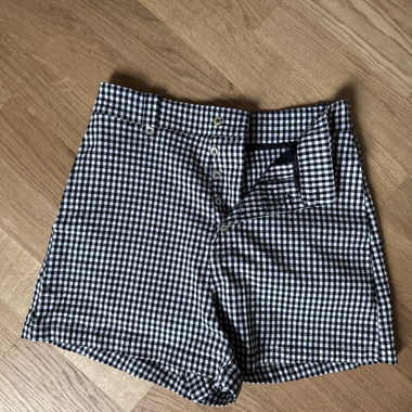Black-and-White Gingham Shorts