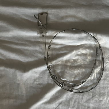 Transparent/metal belt 