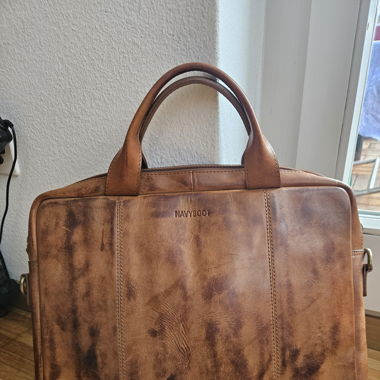 Navyboot Laptoptasche Leder