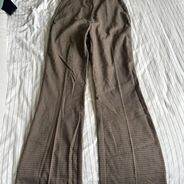 Pantalon large pied-de-poule