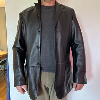 Veste en cuir véritable