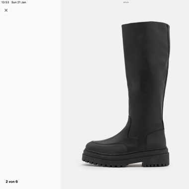 Black platform leather boots