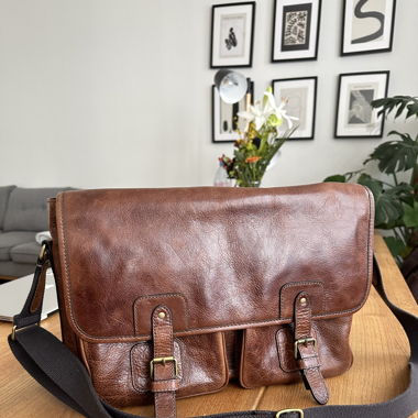 FOSSIL LAPTOP BAG 100% LEATHER