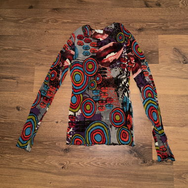 Langarm-Top mit buntem Muster