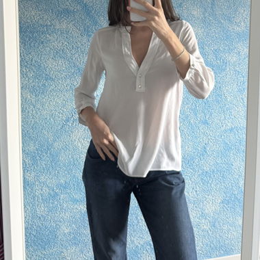 Zara Basic Bluse weiss XS