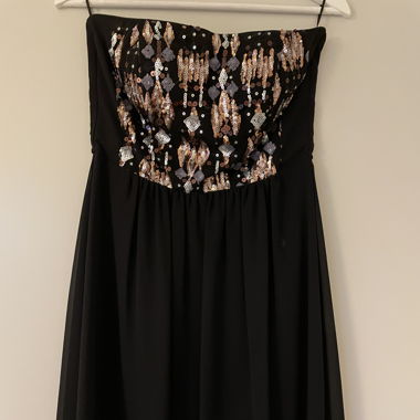 Schwarzes Esprit Kleid mit Pailetten M