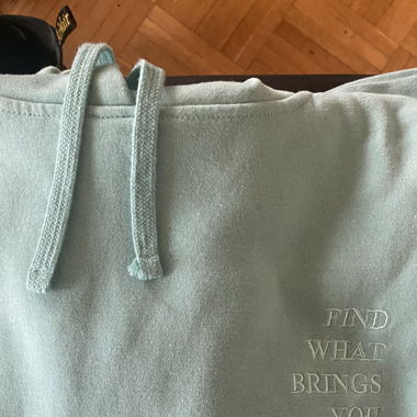 Heller Blau/Türkis Hoodie