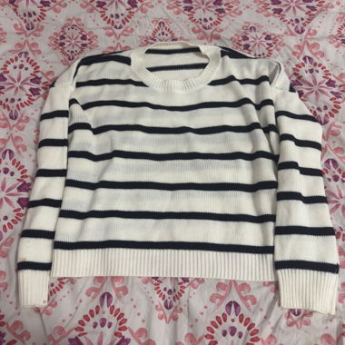 Gestreifter Strickpullover Gr. M/L