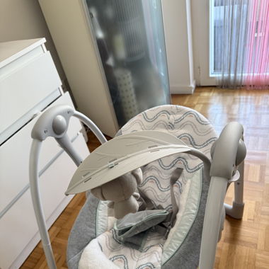 elektrische Babyschaukel mit Licht und Sound grau