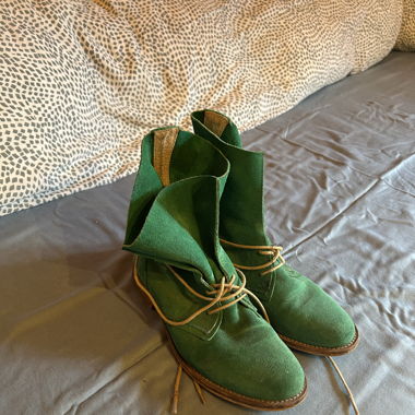 Botte en daim verte
