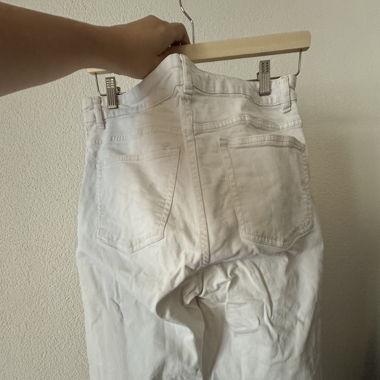 White long loose wide jeans