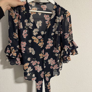 Blusa in chiffon floreale S
