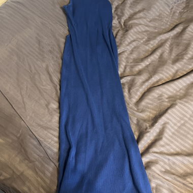 Blue Maxi Dress with Lacing
