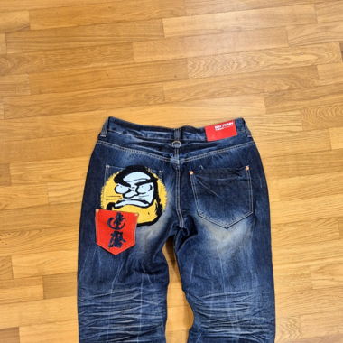 Vintage baggy jeans with crazy details