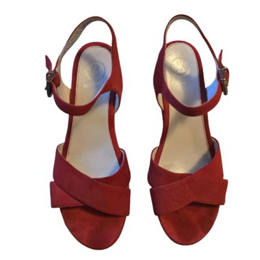 BOGNER Rote Plateau-Sandalen EU 39