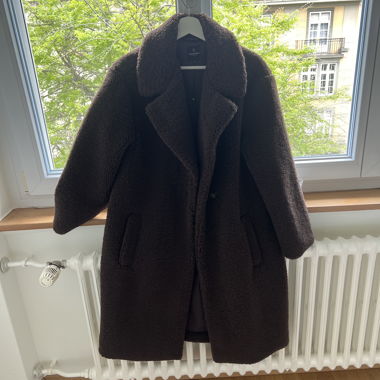 Brauner Teddy-Mantel