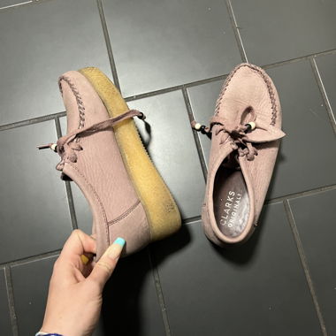 Mocassini Clarks in pelle rosa