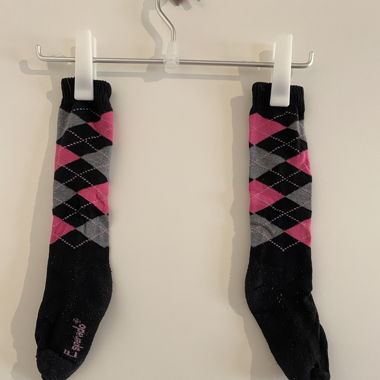 Reitsocken schwarz/pink