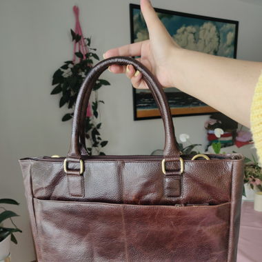 Vintage Braun Leder Laptoptasche