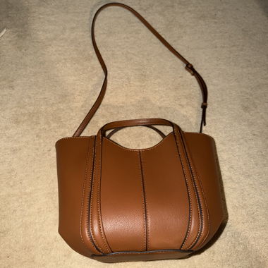 Sac bandoulière en cuir brun