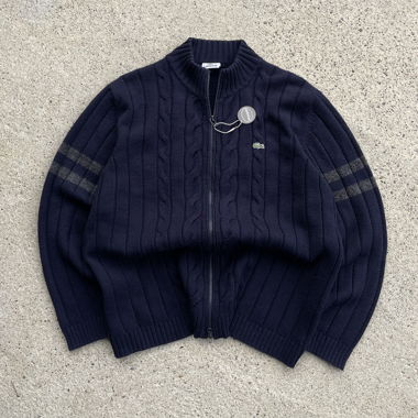 Gilet en maille zippé Lacoste, taille comme L
