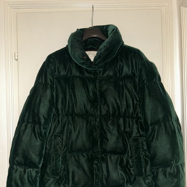 Bouboune en velours mi-saison couleur vert satiné 