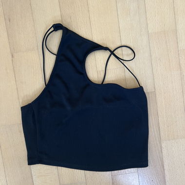 Top nero cropped, taglia S