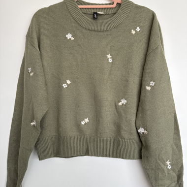 Maglione in maglia ricamata