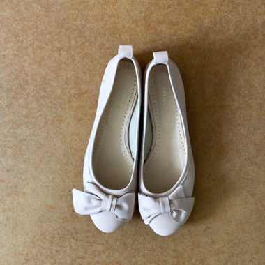 Hellrosa Ballerinas Leder