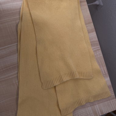 Bright Yellow Knit Scarf 