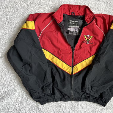 Veste vintage B-Sports rouge et noir, taille S