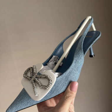 Mango jeans heels